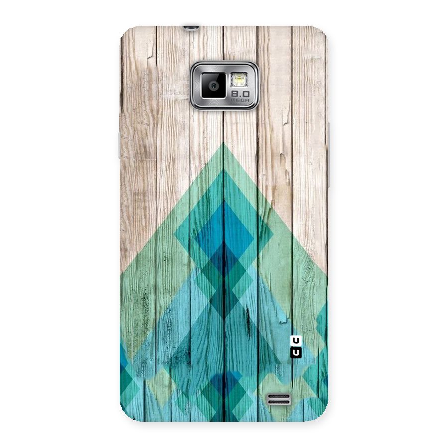 Abstract Green And Wood Back Case for Galaxy S2