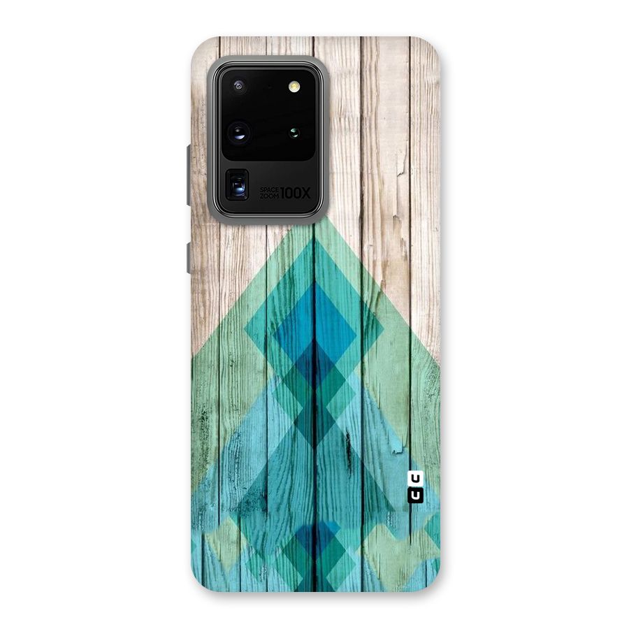 Abstract Green And Wood Back Case for Galaxy S20 Ultra