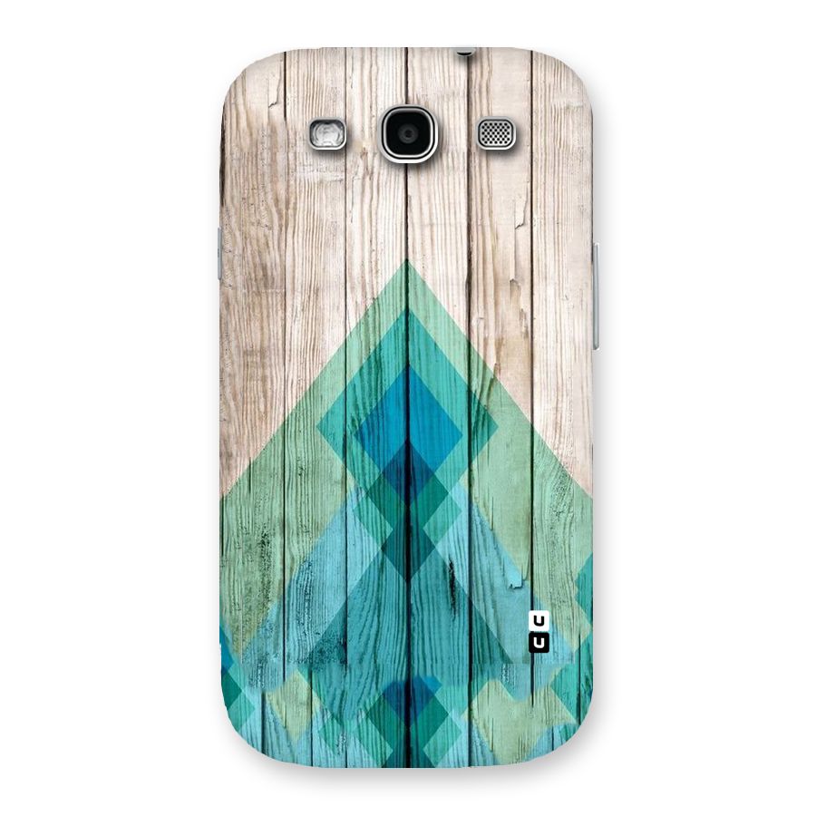 Abstract Green And Wood Back Case for Galaxy S3