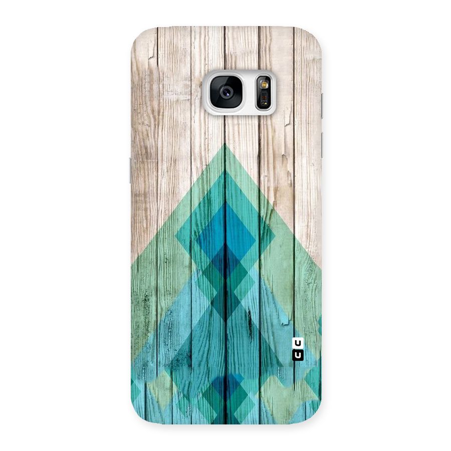 Abstract Green And Wood Back Case for Galaxy S7 Edge
