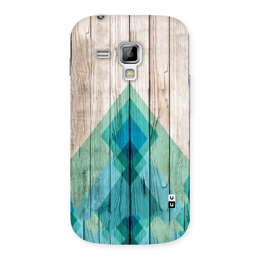 Abstract Green And Wood Back Case for Galaxy S Duos