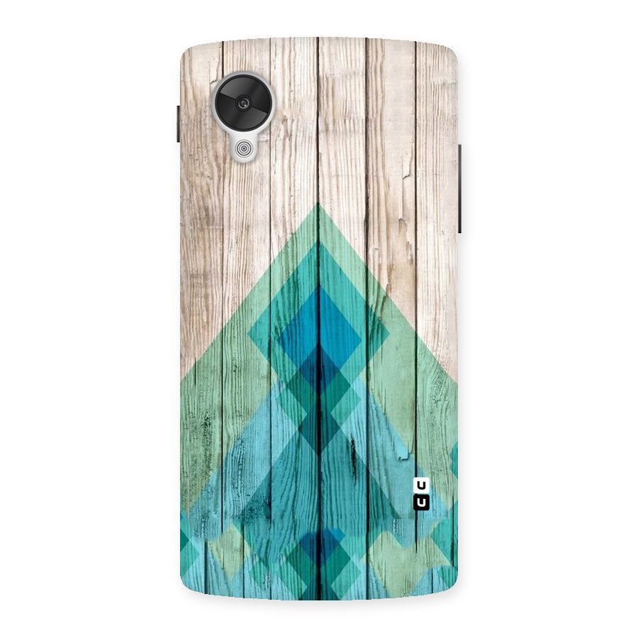 Abstract Green And Wood Back Case for Google Nexsus 5