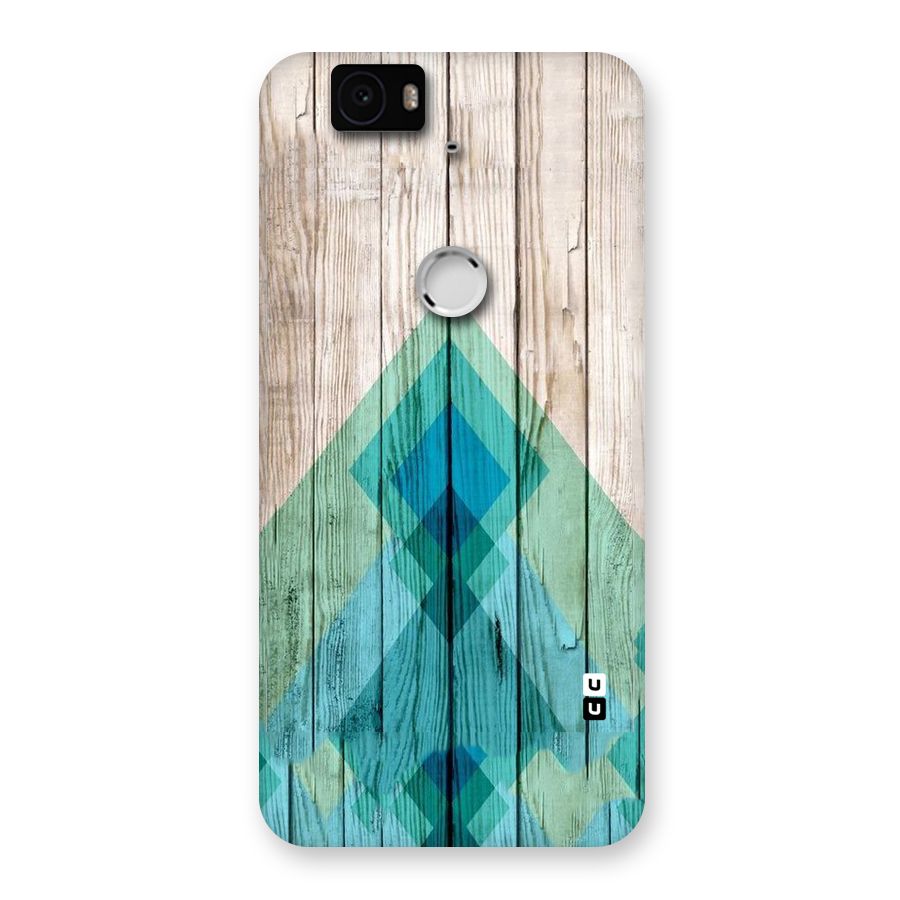 Abstract Green And Wood Back Case for Google Nexus-6P