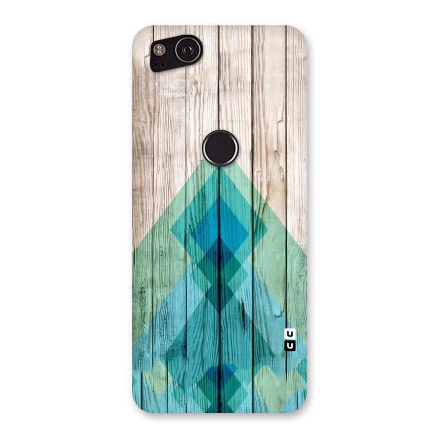 Abstract Green And Wood Back Case for Google Pixel 2