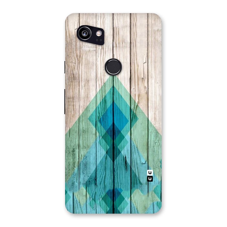 Abstract Green And Wood Back Case for Google Pixel 2 XL