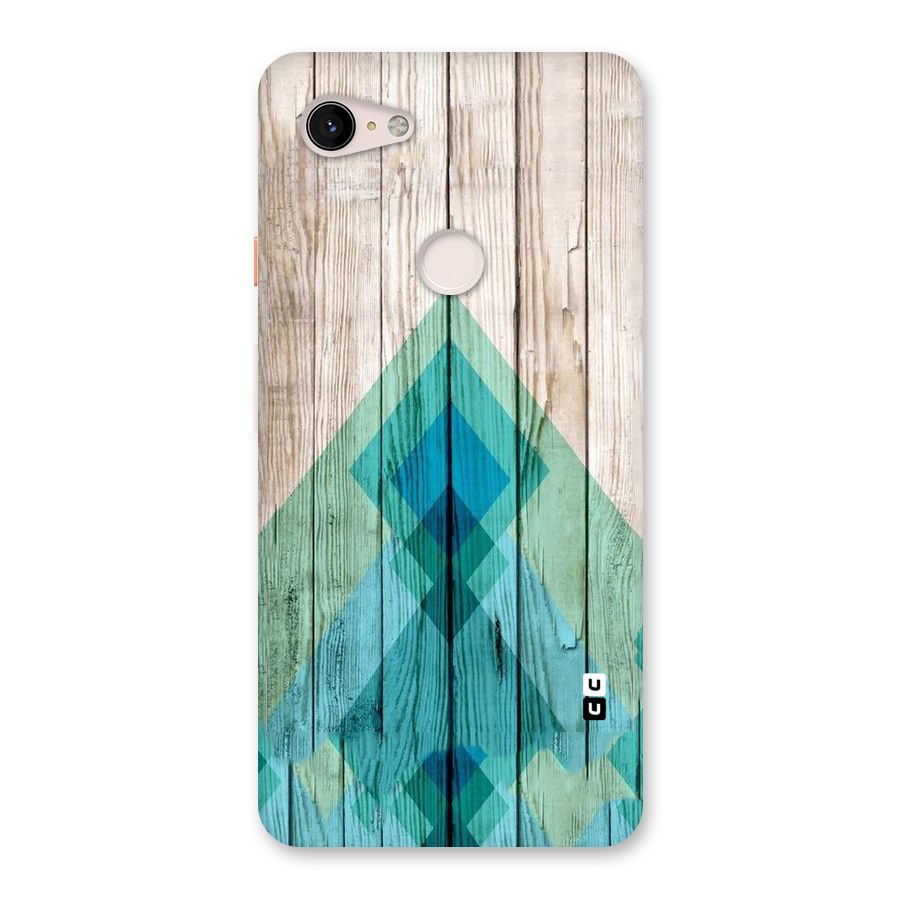 Abstract Green And Wood Back Case for Google Pixel 3 XL