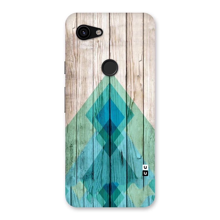 Abstract Green And Wood Back Case for Google Pixel 3a