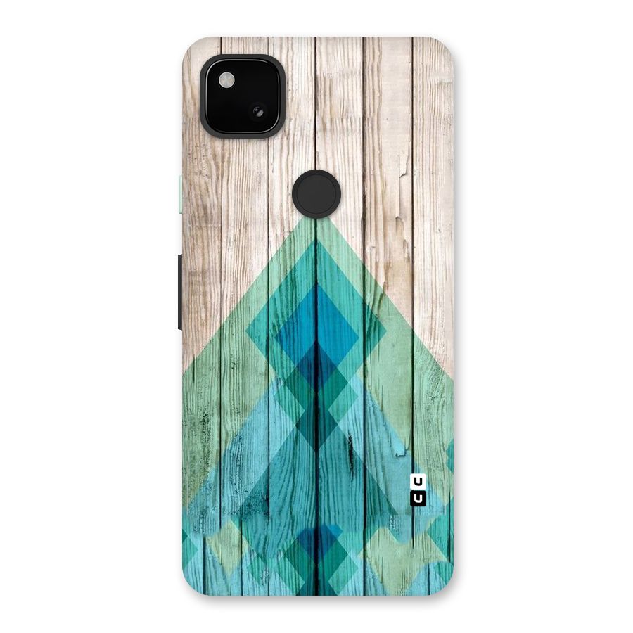 Abstract Green And Wood Back Case for Google Pixel 4a