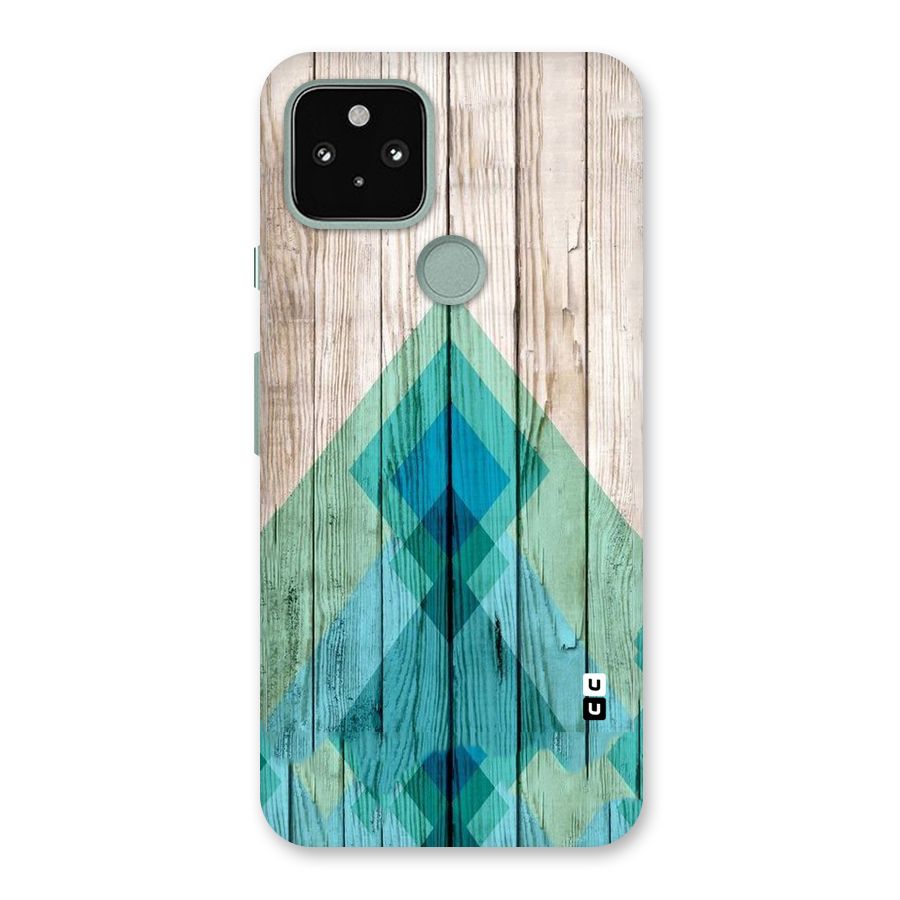 Abstract Green And Wood Back Case for Google Pixel 5