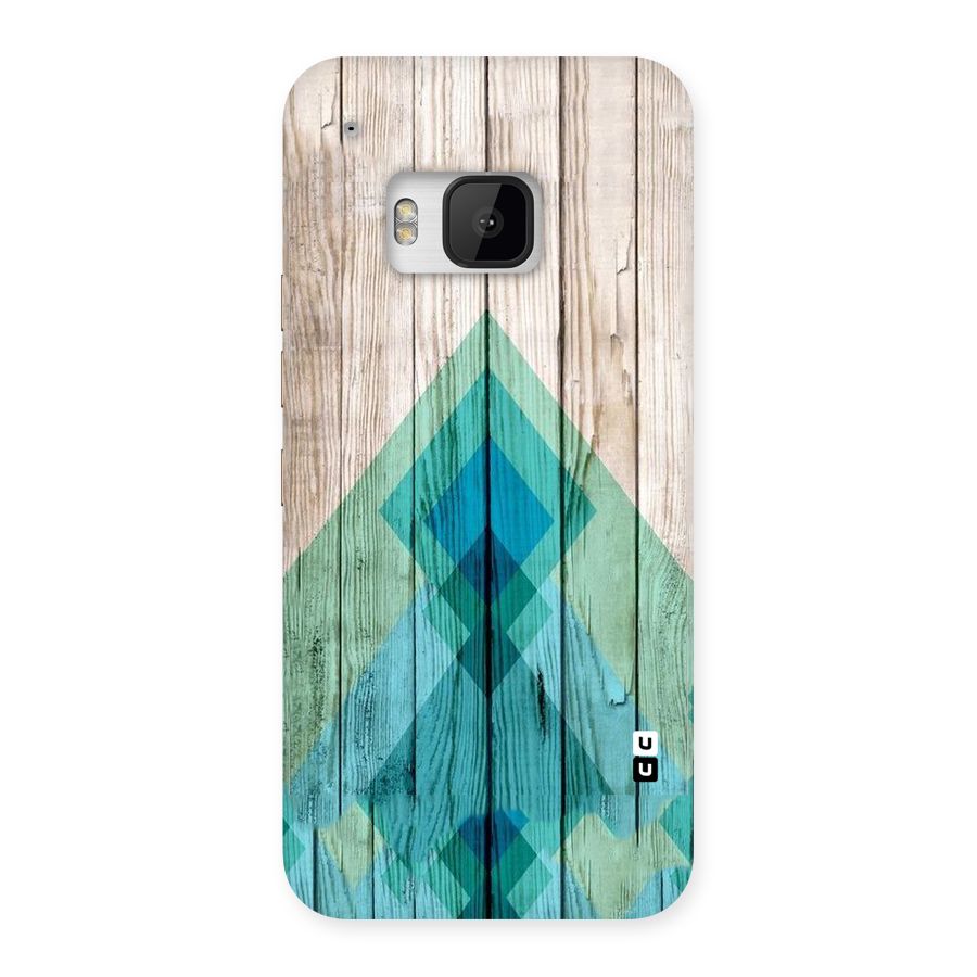Abstract Green And Wood Back Case for HTC One M9