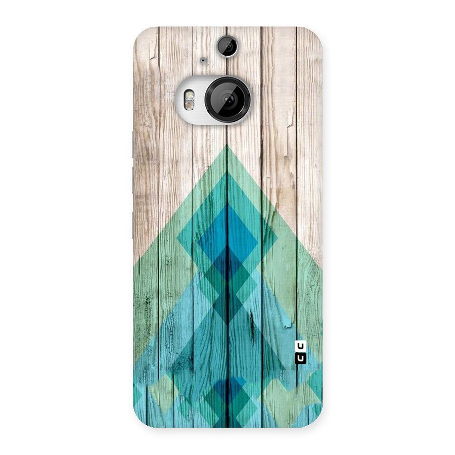 Abstract Green And Wood Back Case for HTC One M9 Plus