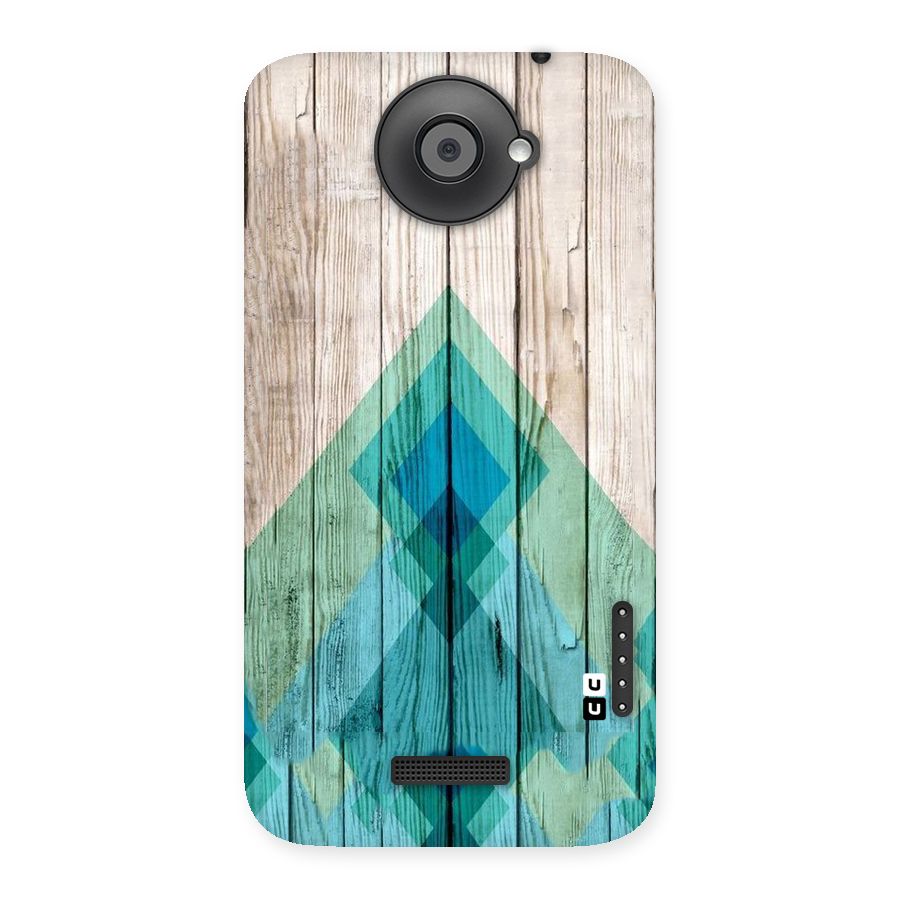 Abstract Green And Wood Back Case for HTC One X