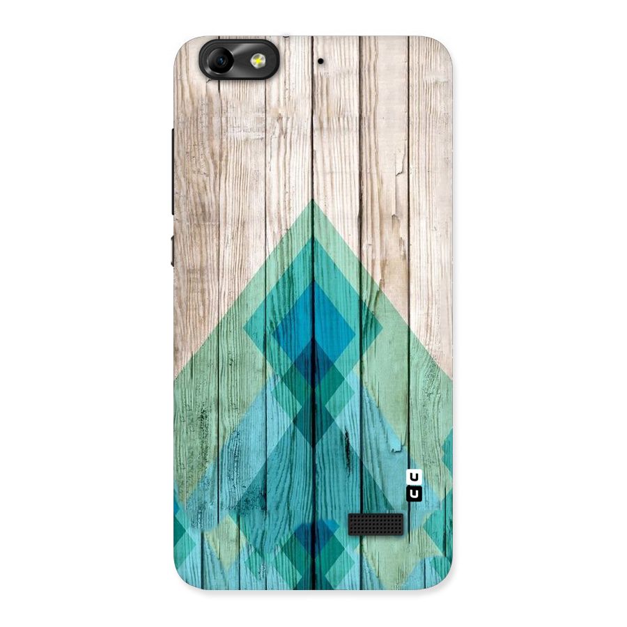 Abstract Green And Wood Back Case for Honor 4C