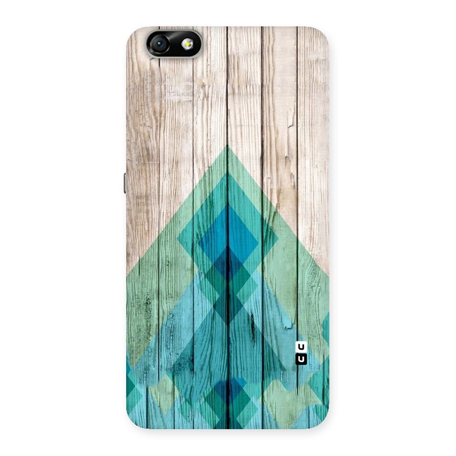 Abstract Green And Wood Back Case for Honor 4X
