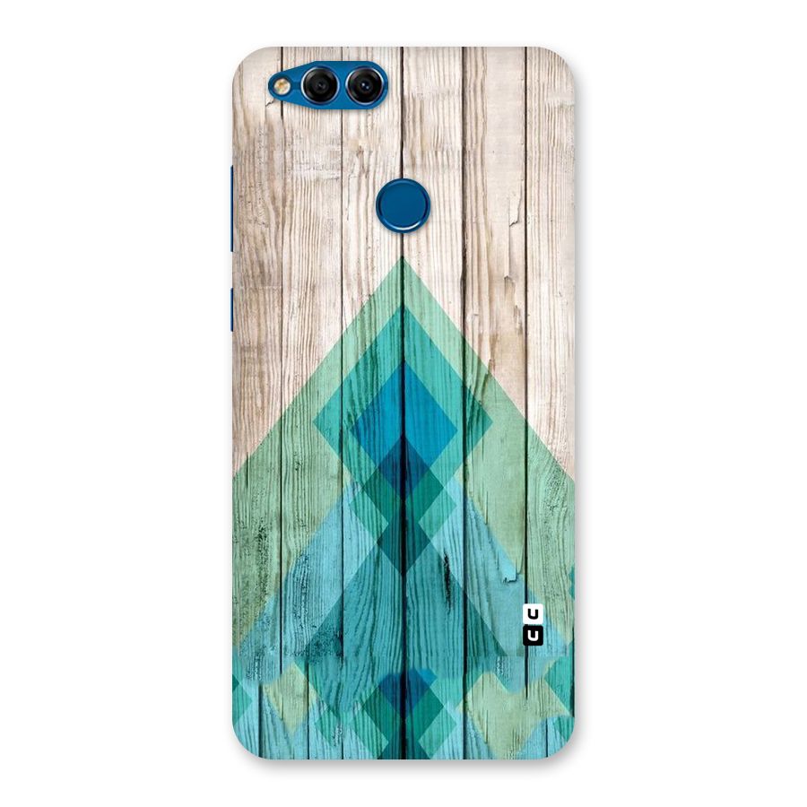 Abstract Green And Wood Back Case for Honor 7X
