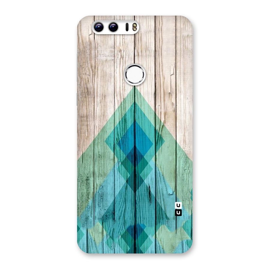 Abstract Green And Wood Back Case for Honor 8