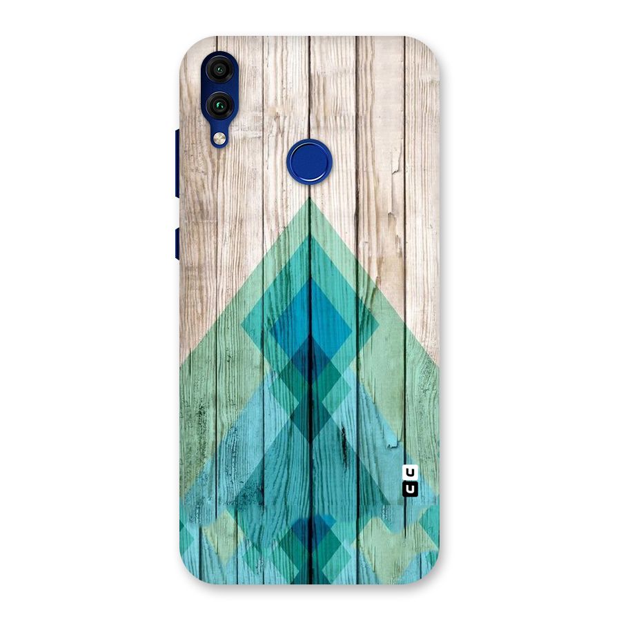 Abstract Green And Wood Back Case for Honor 8C