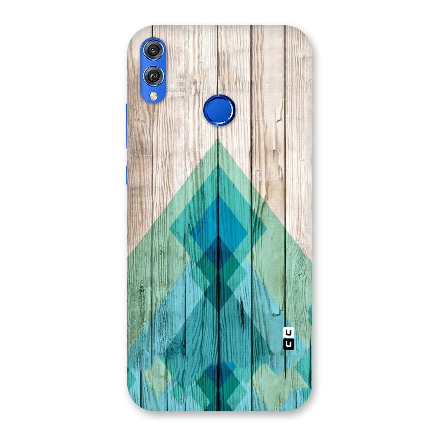 Abstract Green And Wood Back Case for Honor 8X