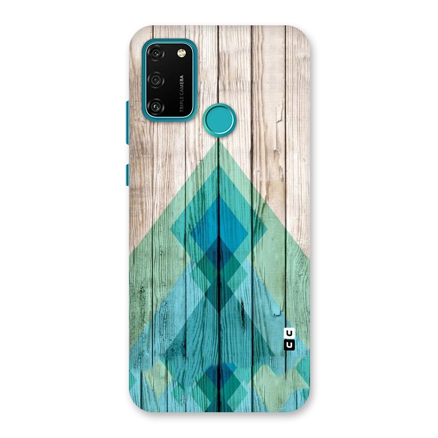 Abstract Green And Wood Back Case for Honor 9A