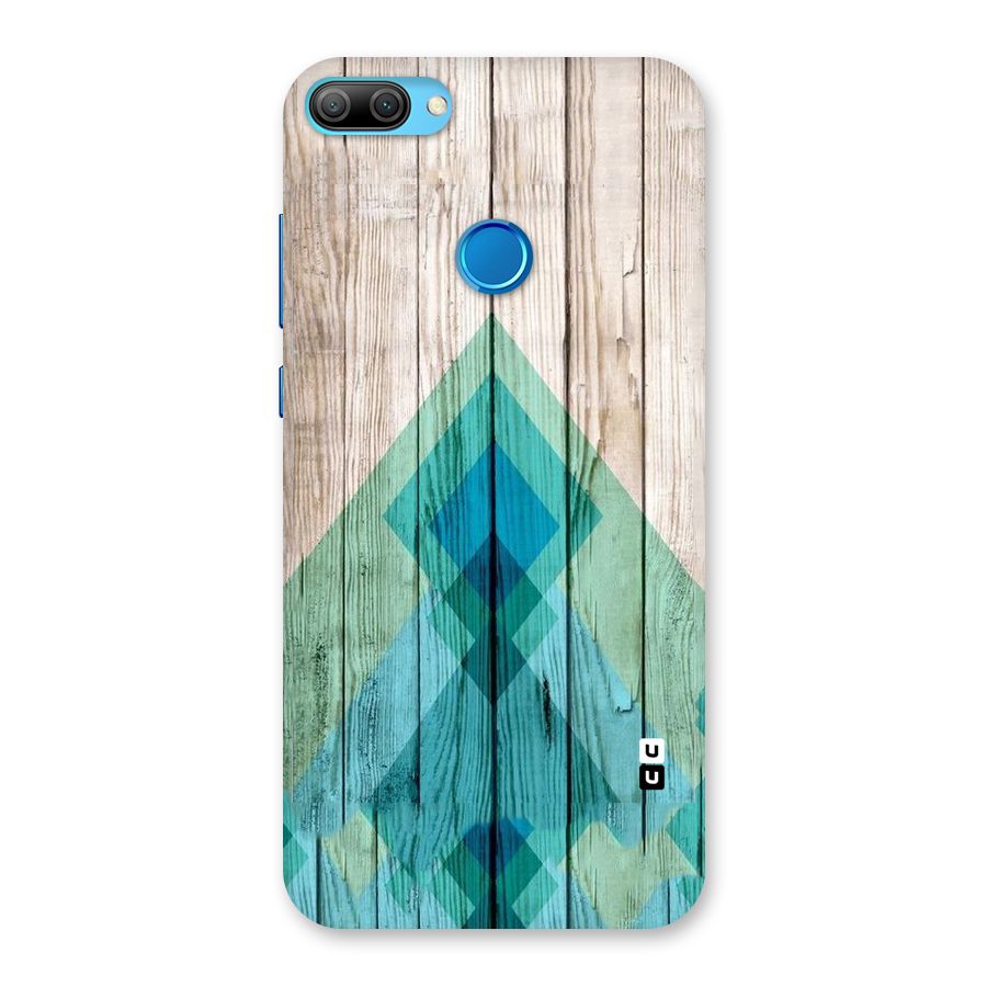 Abstract Green And Wood Back Case for Honor 9N