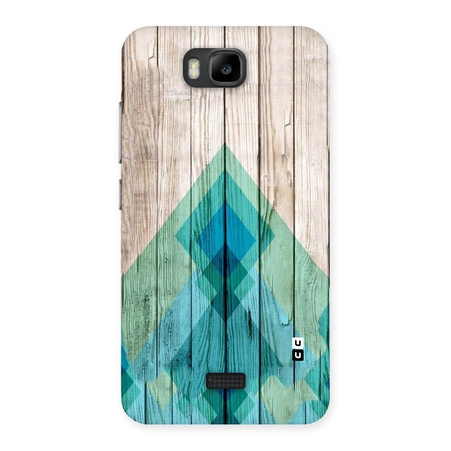 Abstract Green And Wood Back Case for Honor Bee