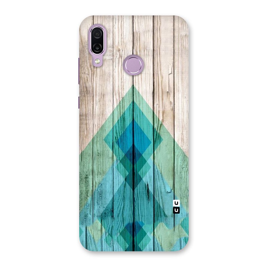 Abstract Green And Wood Back Case for Honor Play