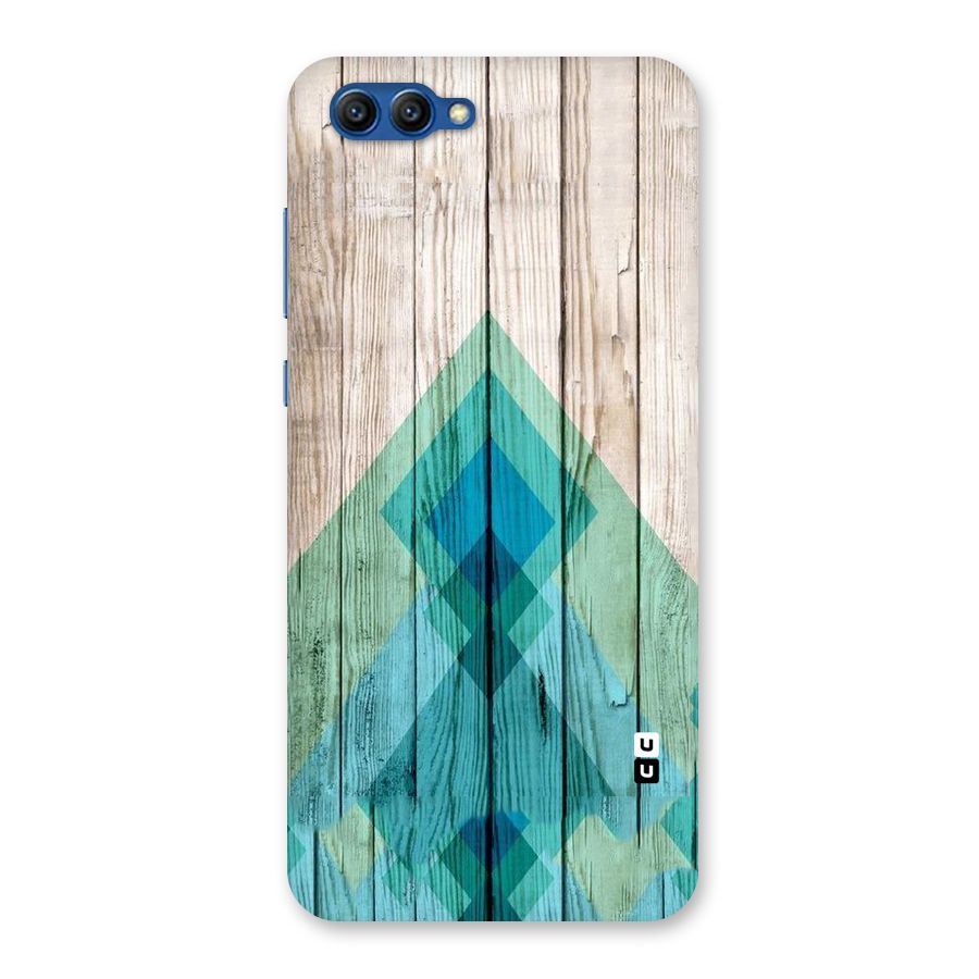Abstract Green And Wood Back Case for Honor View 10