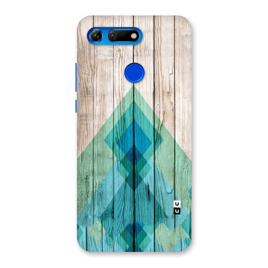 Abstract Green And Wood Back Case for Honor View 20