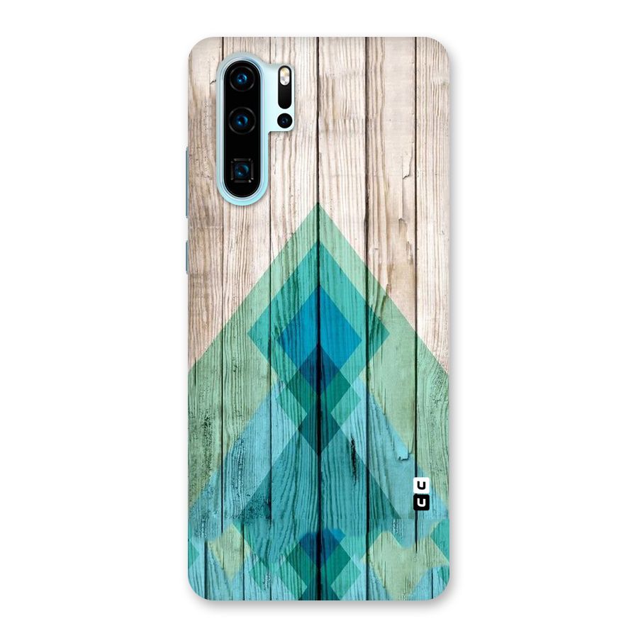 Abstract Green And Wood Back Case for Huawei P30 Pro