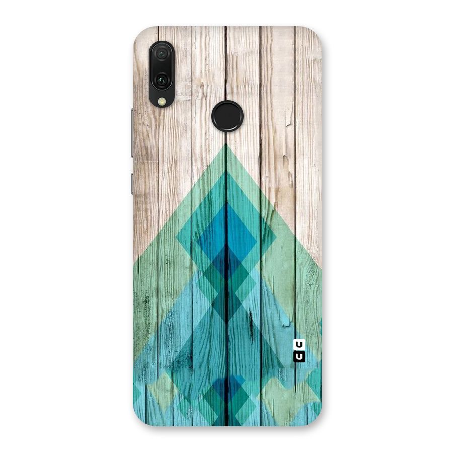Abstract Green And Wood Back Case for Huawei Y9 (2019)