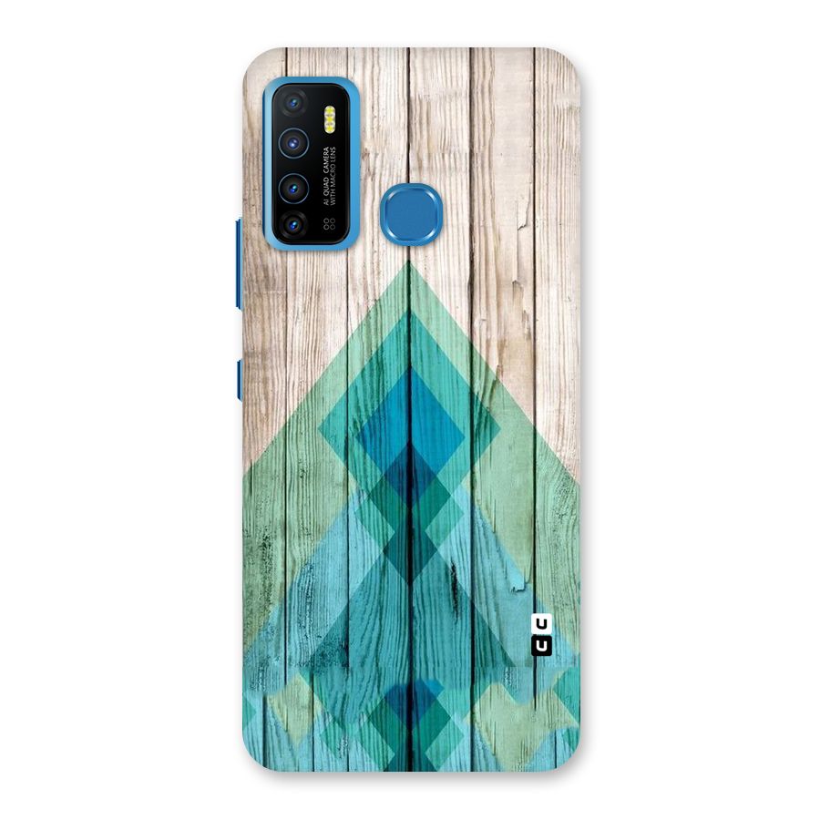 Abstract Green And Wood Back Case for Infinix Hot 9