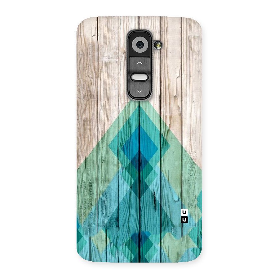 Abstract Green And Wood Back Case for LG G2