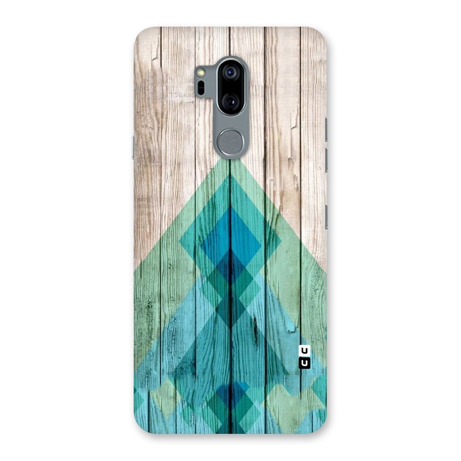 Abstract Green And Wood Back Case for LG G7