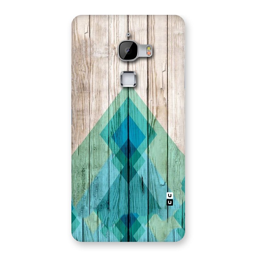 Abstract Green And Wood Back Case for LeTv Le Max