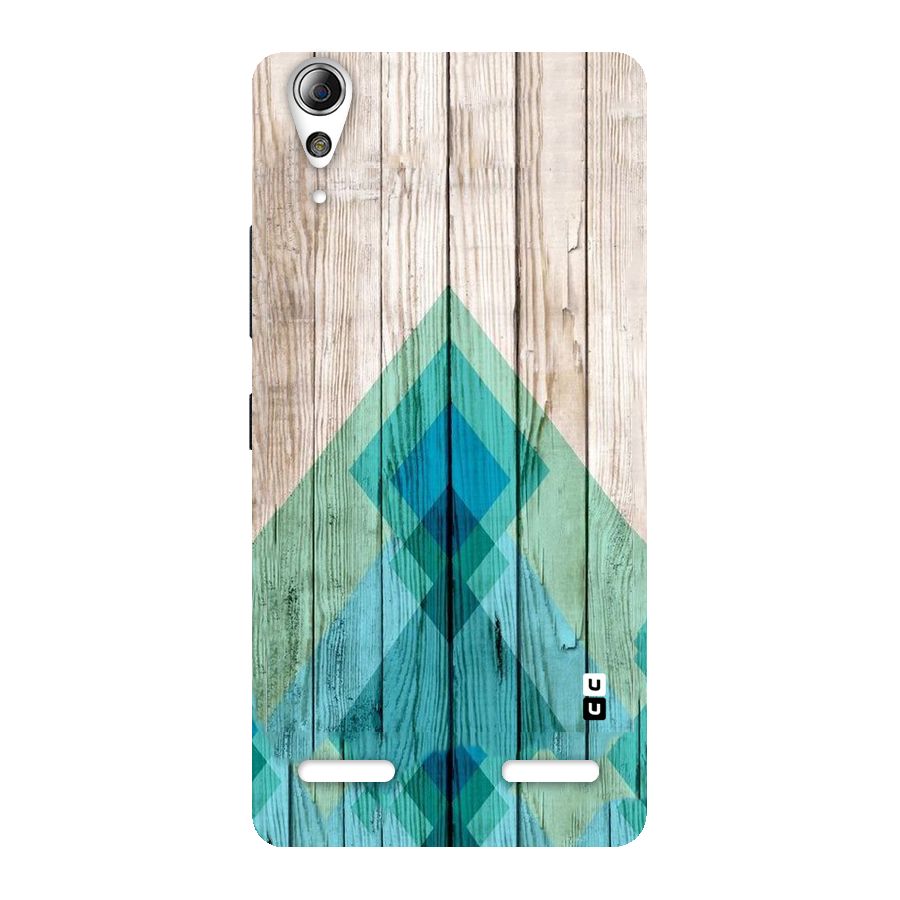Abstract Green And Wood Back Case for Lenovo A6000 Plus