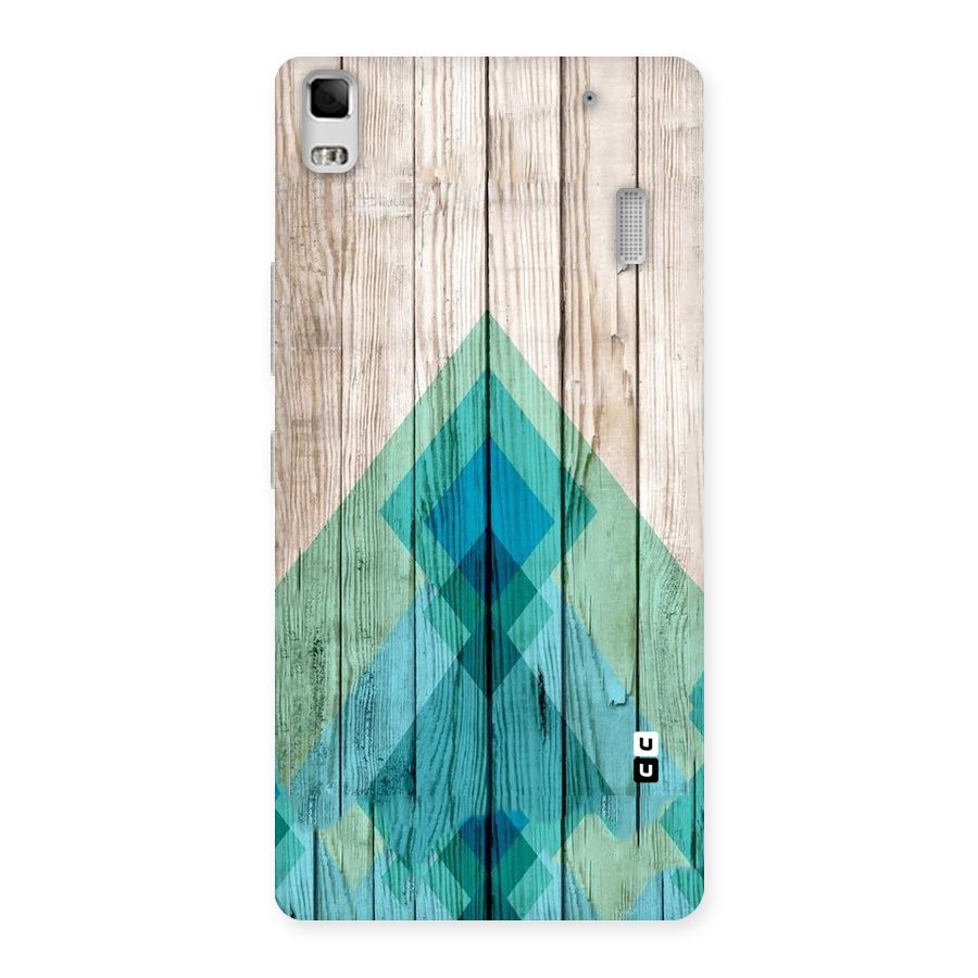 Abstract Green And Wood Back Case for Lenovo K3 Note