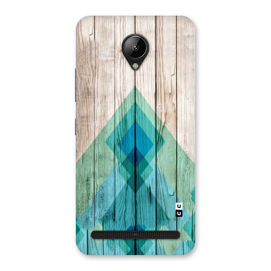 Abstract Green And Wood Back Case for Lenovo C2