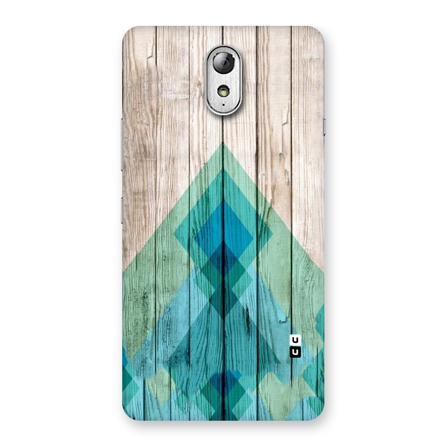Abstract Green And Wood Back Case for Lenovo Vibe P1M