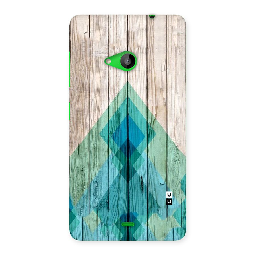 Abstract Green And Wood Back Case for Lumia 535