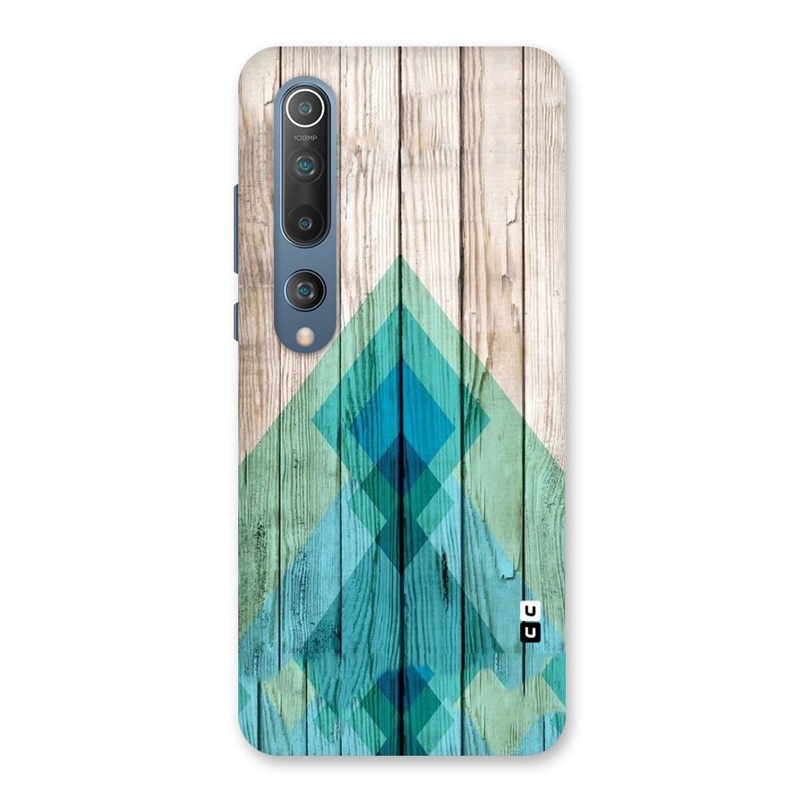 Abstract Green And Wood Back Case for Mi 10