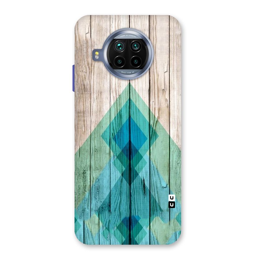 Abstract Green And Wood Back Case for Mi 10i