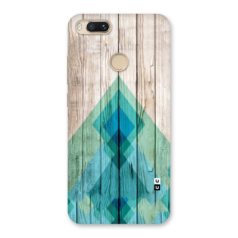 Abstract Green And Wood Back Case for Mi A1