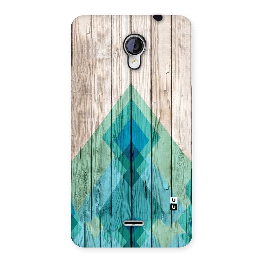 Abstract Green And Wood Back Case for Micromax Unite 2 A106