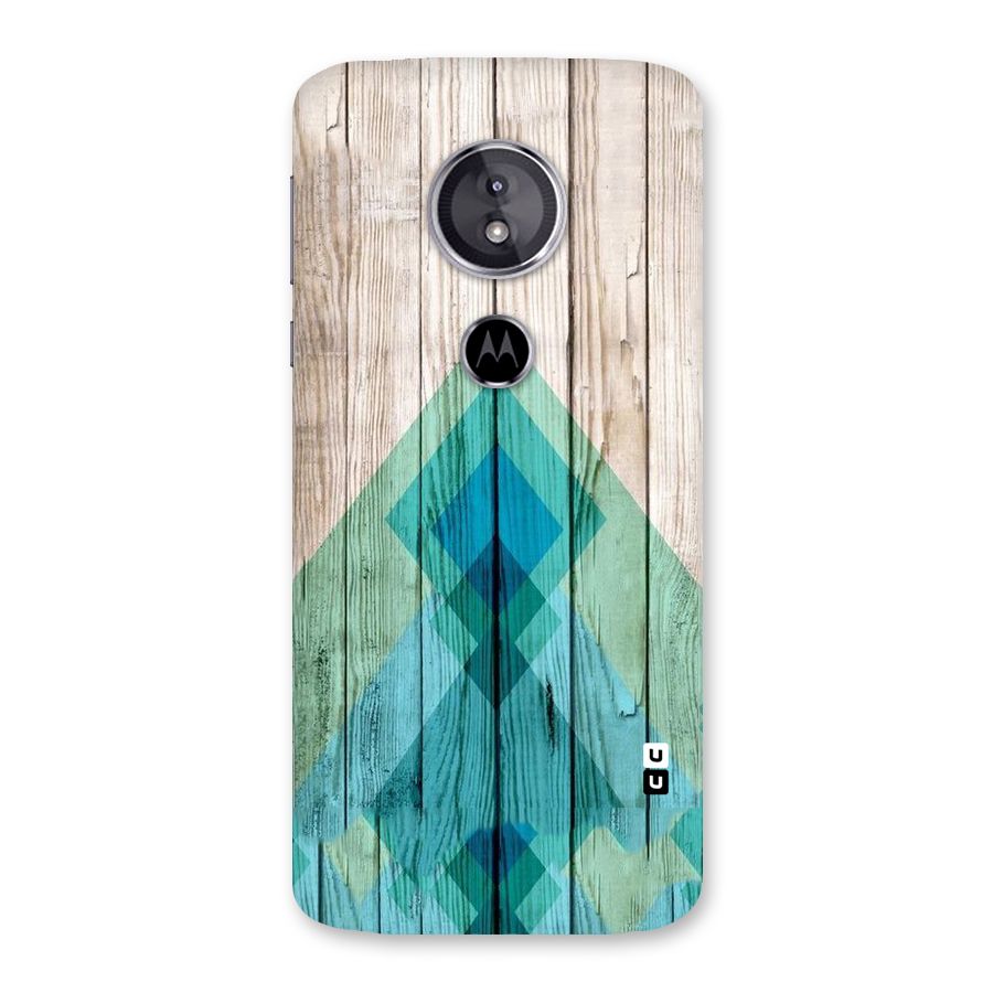 Abstract Green And Wood Back Case for Moto E5