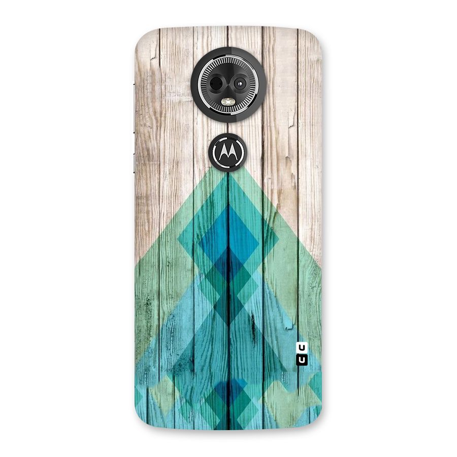 Abstract Green And Wood Back Case for Moto E5 Plus