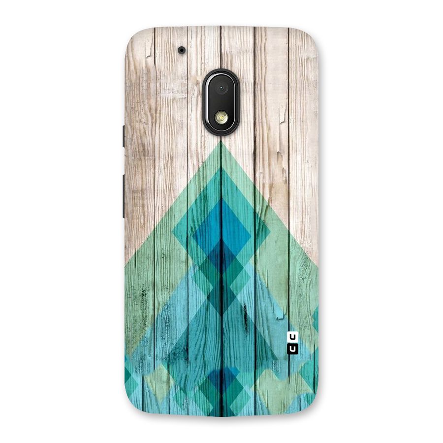 Abstract Green And Wood Back Case for Moto G4 Play