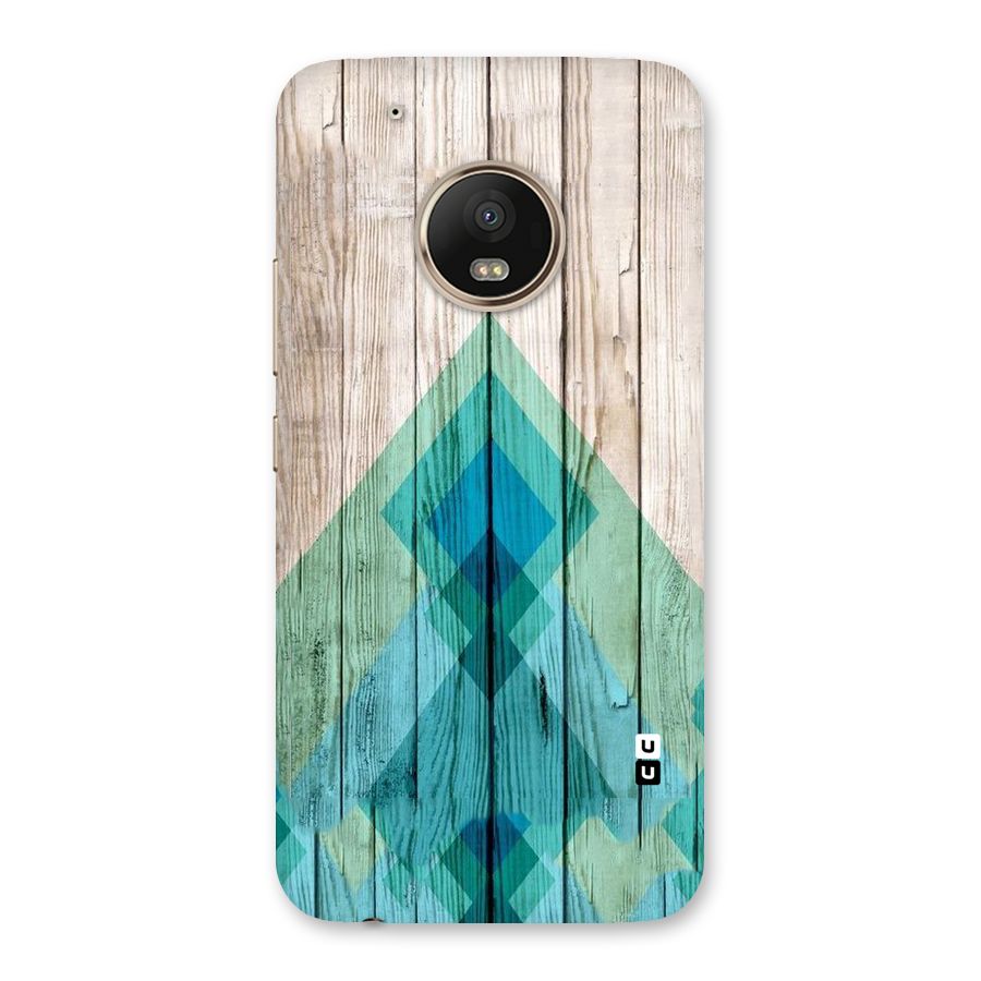 Abstract Green And Wood Back Case for Moto G5 Plus