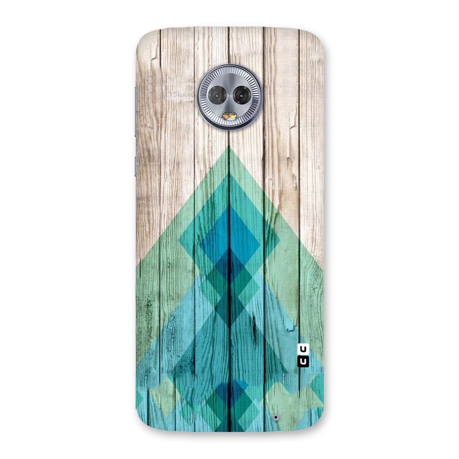 Abstract Green And Wood Back Case for Moto G6 Plus
