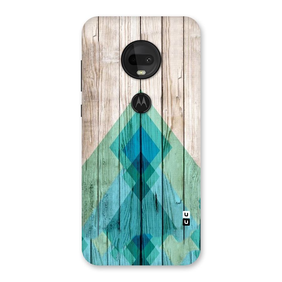 Abstract Green And Wood Back Case for Moto G7