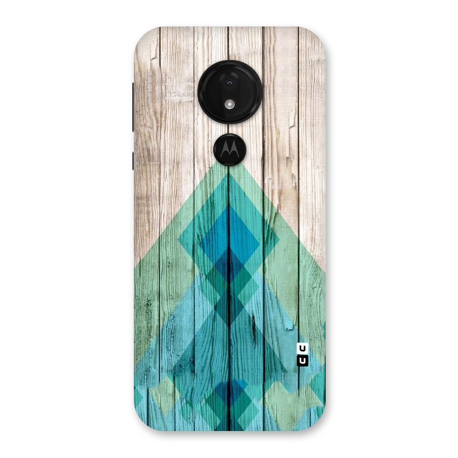 Abstract Green And Wood Back Case for Moto G7 Power